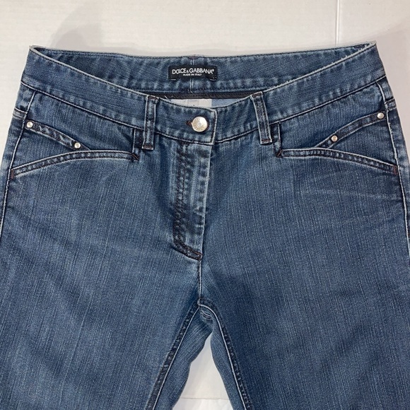 Dolce & Gabbana Women's Collection Low Rise Denim Jeans (6-8) - Picture 5 of 11